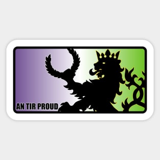 An Tir Proud - Genderqueer Sticker